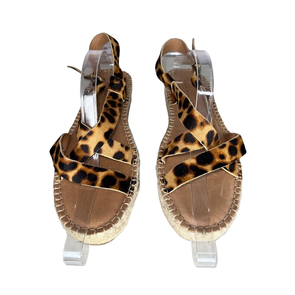 NWOB Madewell The Malia Espadrille Platform Calf Hair Leather Sandals Size 10 - Picture 3 of 11